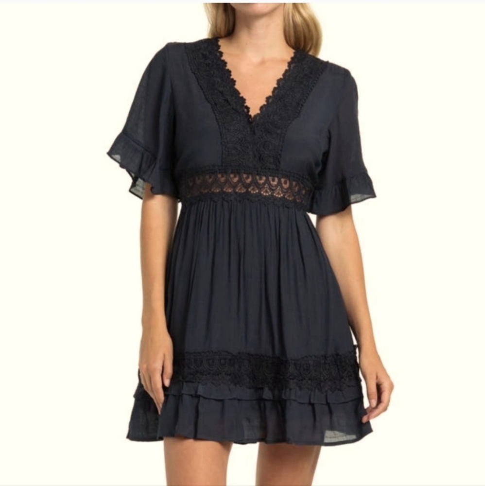 Wishlist Apparel Lace-Trimmed Dress